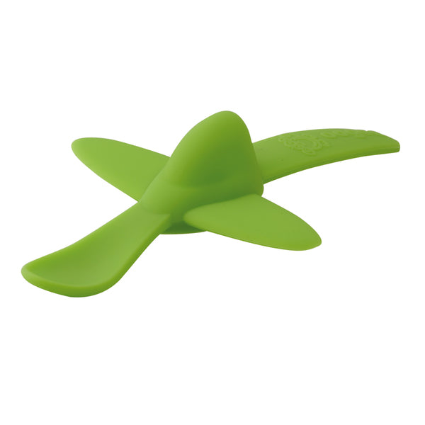 Cucharas de silicona Avión Verde