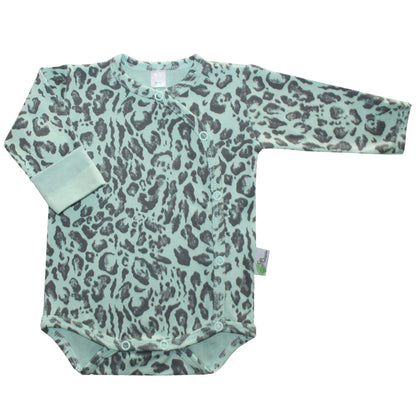 Body kimono Teal Leopardo