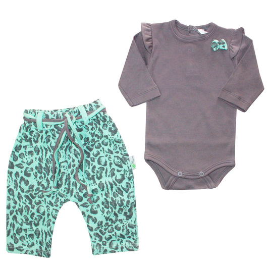 Body Gris Bombacho Leopardo Teal