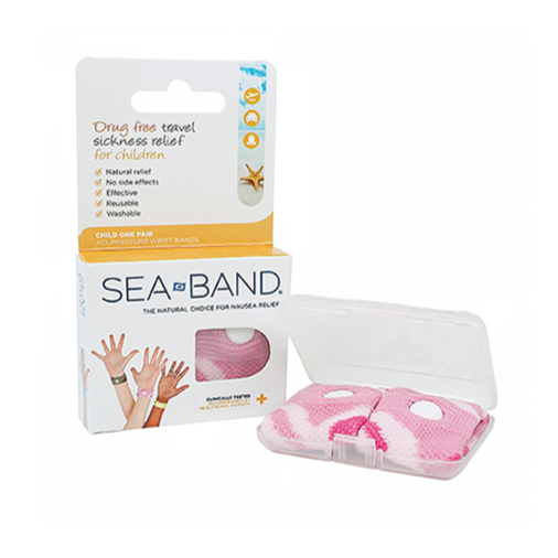 Pulseras Anti Mareo Sea Band Niño Rosado