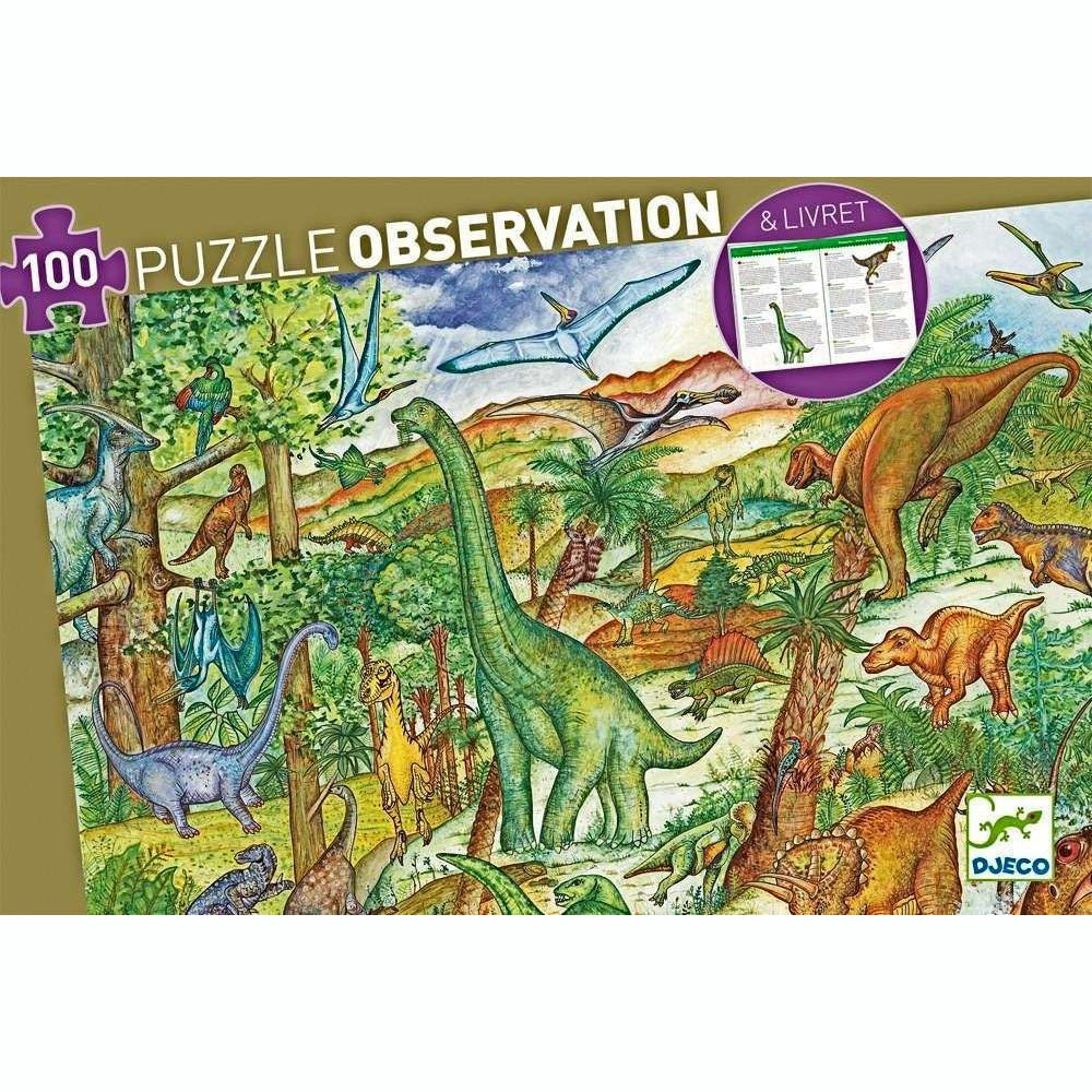 Puzzle De Dinosaurios 100 Piezas + Póster
