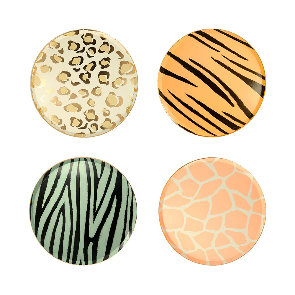 Platos animal print - medianos