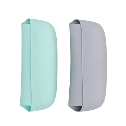 Baberos de silicona Menta Gris pack de 2