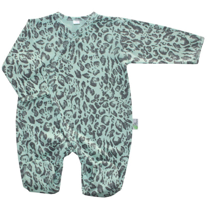 Osito Kimono Teal Leopardo