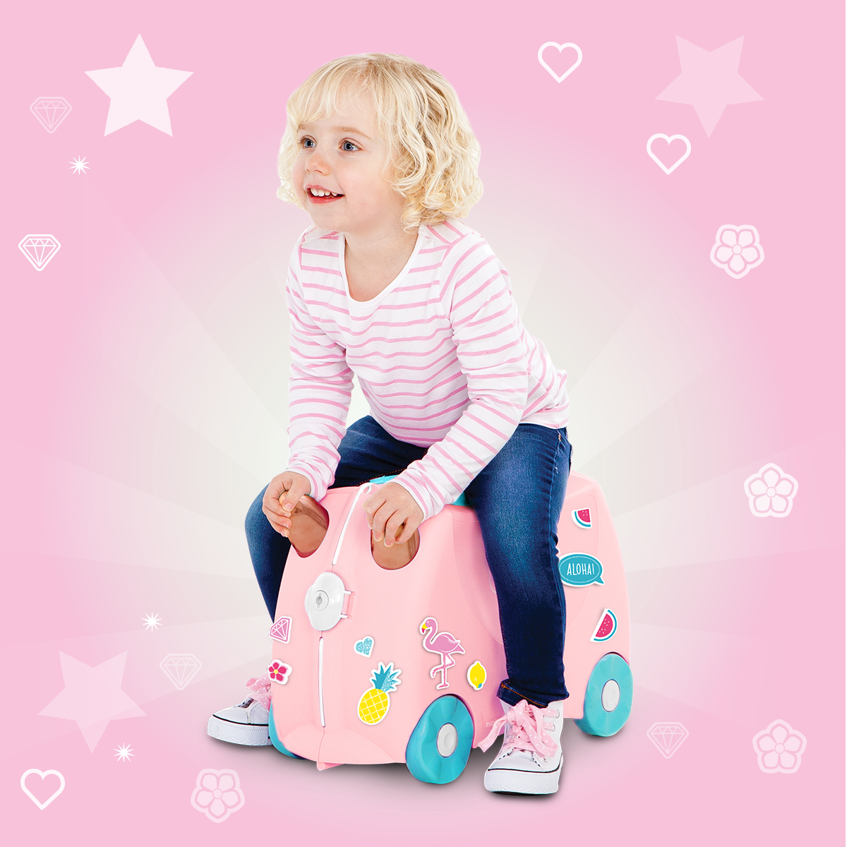 Maleta con ruedas Trunki Flossi Flamenco