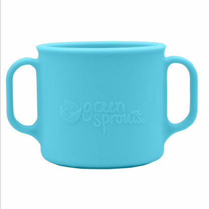 Vaso Silicona con Asas Celeste