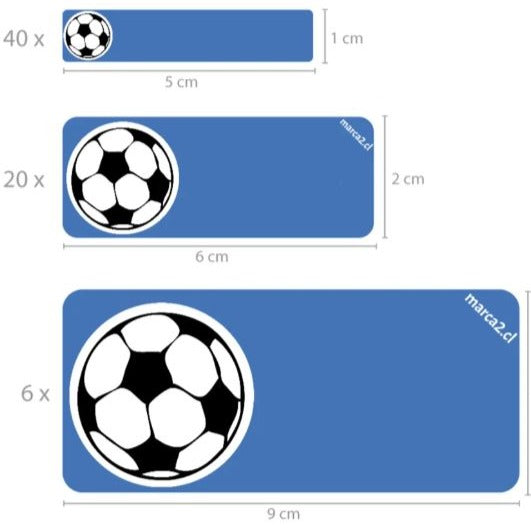 Etiquetas para marcar cosas diseño Futbol
