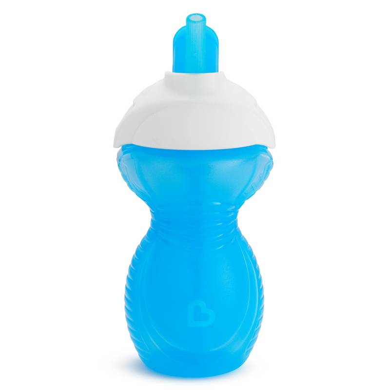 Botella antiderrame con bombilla  Flip Click Y Lock Azul