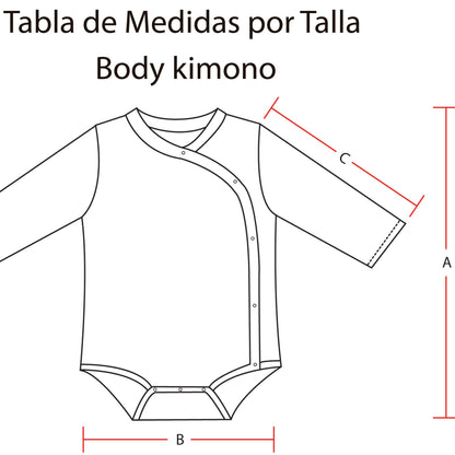 Body kimono Puntitos celeste