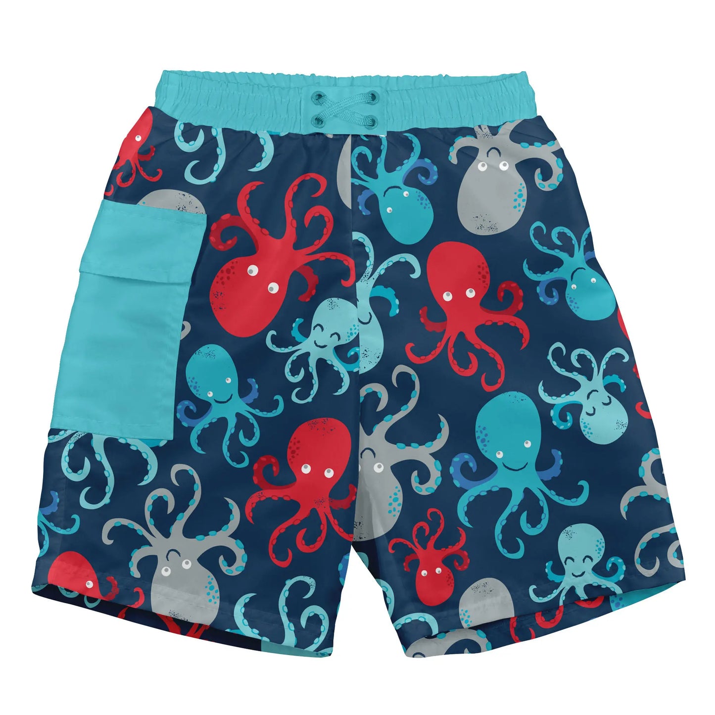 Trajes de Baño Short Azul Navy Pulpo