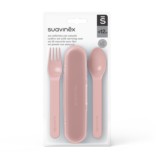 Set de Cubiertos con Estuche Rosa