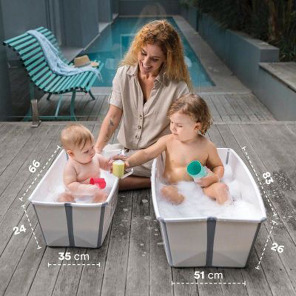 Tina Plegable XL Flexibath Transparent Blue Stokke