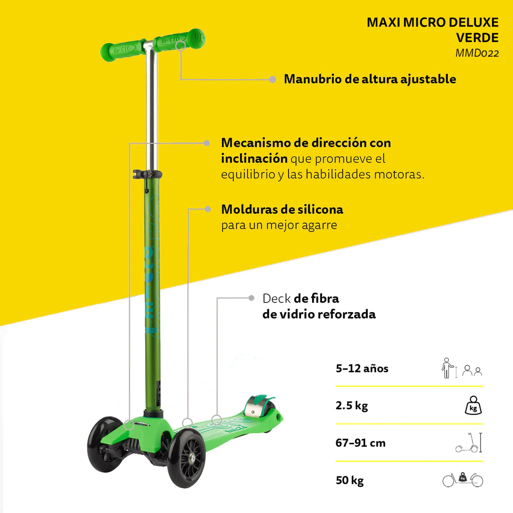 Scooter Maxi Micro Deluxe Verde